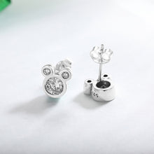 将图片加载到图库查看器,SLUYNZ Mouse Earrings for Women Teen Girls 925 Sterling Silver Crystals Mouse Studs Earrings
