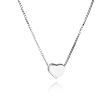 将图片加载到图库查看器,SLUYNZ Genuine 925 Sterling Silver Tiny Love Heart Pendant Necklace for Women Teen Girls Slender Heart Tennis Necklace