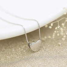 将图片加载到图库查看器,SLUYNZ Genuine 925 Sterling Silver Tiny Love Heart Pendant Necklace for Women Teen Girls Slender Heart Tennis Necklace