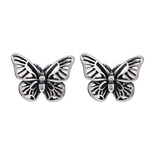 Load image into Gallery viewer, SLUYNZ 925 Sterling Silver Retro Butterfly Earrings Studs for Women Teen Girls Pretty Vintage Butterfly Studs