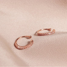 将图片加载到图库查看器,SLUYNZ Sterling Silver CZ Clip On Ears Cuff Earrings for Women No Piercing Cartilage Earrings