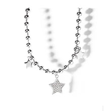 将图片加载到图库查看器,SLUYNZ Star Bracelet for Women Teen Girls Sterling Silver Adjustable CZ Star Link Bracelet