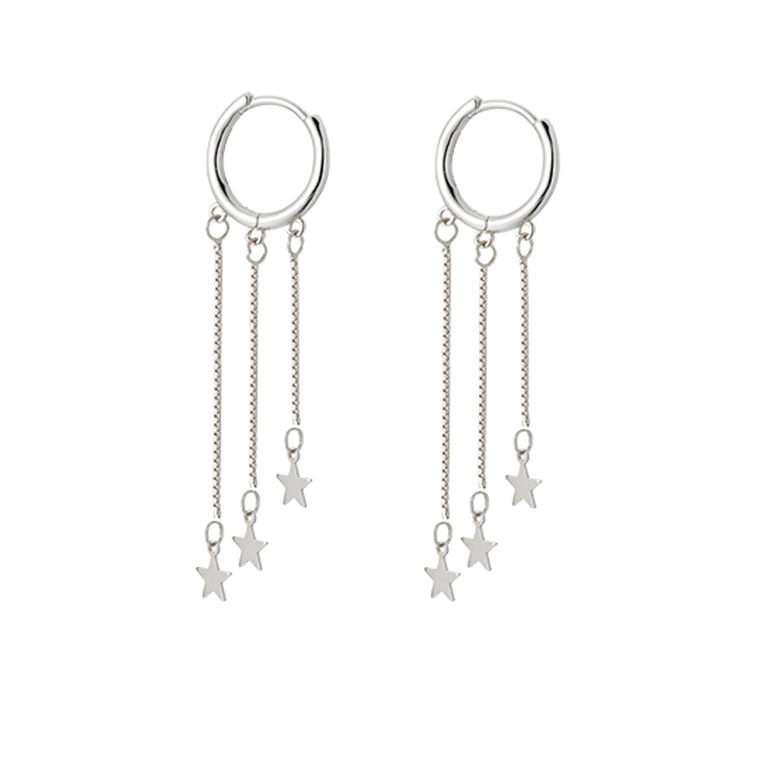 SLUYNZ Orecchini A Cerchio In Argento Sterling 925 Con Stella – 1,3 Cm – Ipoallergenici – Con Panno E Confezione Regalo