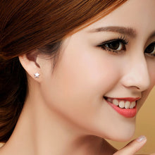 Load image into Gallery viewer, SLUYNZ 925 Sterling Silver Star Moon Studs Earrings for Women Teen Girls 8mm Small Star Earrings