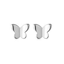 将图片加载到图库查看器,SLUYNZ 925 Sterling Silver Tiny Butterfly Earrings Studs for Women Teen Girls Tiny Studs Earrings