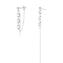 Load image into Gallery viewer, SLUYNZ 925 Sterling Silver Chain Dangle Earrings for Women Teen Girls Asymmetric Tassel Earrings