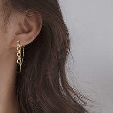Load image into Gallery viewer, SLUYNZ 925 Sterling Silver Chain Dangle Earrings for Women Teen Girls Asymmetric Tassel Earrings