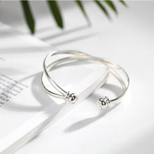 将图片加载到图库查看器,SLUYNZ 925 Sterling Silver Open Bangle Bracelet for Women Fine Jewelry Wedding Engagement Cuff Bracelet
