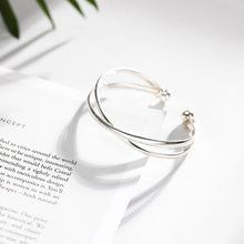 将图片加载到图库查看器,SLUYNZ 925 Sterling Silver Open Bangle Bracelet for Women Fine Jewelry Wedding Engagement Cuff Bracelet