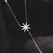Load image into Gallery viewer, SLUYNZ 925 Sterling Silver Star Y Necklace for Women Teen Girls CZ Star Necklace Choker Necklace Pendant