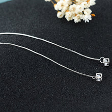 Load image into Gallery viewer, SLUYNZ 925 Sterling Silver Cubic Zirconia Drop Dangle Earrings Chain for Women Teen Girls Threader Earrings Tassel Chain (CZ Drop Dangle Earrings)