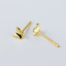 将图片加载到图库查看器,SLUYNZ 925 Sterling Silver Tiny Butterfly Earrings Studs for Women Teen Girls Tiny Studs Earrings