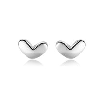 将图片加载到图库查看器,SLUYNZ 925 Sterling Silver Tiny Heart Studs Earrings for Women Teen Girls Small Heart Earrings Studs