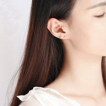 将图片加载到图库查看器,SLUYNZ 925 Sterling Silver Tiny Heart Studs Earrings for Women Teen Girls Small Heart Earrings Studs