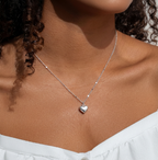 SLUYNZ Solid 925 Sterling Silver Tiny Love Necklace for Women Teens Girls Small Sweet Heart Necklace