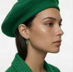 SLUYNZ 925 Sterling Silver Green Heart Clover Dangle Earrings for Women Teen Girls CZ Shamrock Drop Earrings for Spring