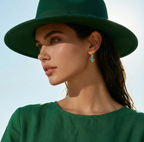 SLUYNZ 925 Sterling Silver Green Heart Clover Dangle Earrings for Women Teen Girls CZ Shamrock Drop Earrings for Spring