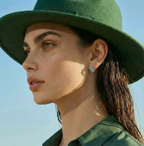 SLUYNZ 925 Sterling Silver Green Love Clover Hoop Earrings for Women Teens Irish Shamrock Huggie Earrings for Summer