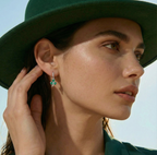 SLUYNZ 925 Sterling Silver Green Clover Leaf Dangle Earrings for Women Teens CZ Shamrock Drop Earrings for St Patricks Day