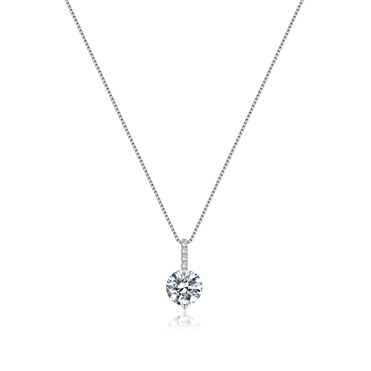 SLUYNZ 925 Sterling Silver Cubic Zirconia Choker Necklace Chain for Women Teens Girls Sparkly CZ Pendant Necklace