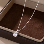 SLUYNZ 925 Sterling Silver Cubic Zirconia Choker Necklace Chain for Women Teens Girls Sparkly CZ Pendant Necklace