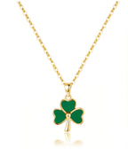 SLUYNZ 925 Sterling Silver Irish Shamrock Choker Necklace Chain for Women Teens Green Clover Pendant Necklace for St Patricks Day