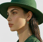 SLUYNZ 925 Sterling Silver Irish Shamrock Dangle Earrings for Women Teens Green Clover Earrings Drop for St Patricks Day