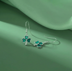 SLUYNZ 925 Sterling Silver Irish Shamrock Dangle Earrings for Women Teens Green Clover Earrings Drop for St Patricks Day
