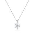 SLUYNZ 925 Sterling Silver CZ Snowflake Pendant Necklace Chain for Women Teens Girls Christmas Snowflake Necklace Winter