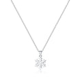 SLUYNZ 925 Sterling Silver Christmas Snowflake Pendant Necklace Chain for Women Teens Girls Snowflake Choker Necklace Winter