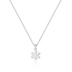 SLUYNZ 925 Sterling Silver Christmas Snowflake Pendant Necklace Chain for Women Teens Girls Snowflake Choker Necklace Winter