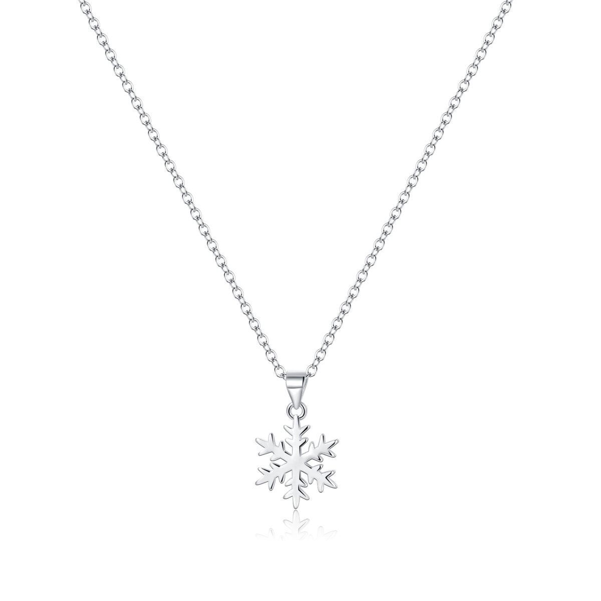 SLUYNZ 925 Sterling Silver Christmas Snowflake Pendant Necklace Chain for Women Teens Girls Snowflake Choker Necklace Winter
