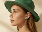SLUYNZ 925 Sterling Silver Small Clover Earrings Stud for Women Teens Girls Lovely Green Shamrock Studs Earrings for St. Patrick's Day Spring Earrings