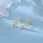 SLUYNZ 925 Sterling Silver Cute Flowers Studs Earrings for Women Teen Girls Small Daisy Studs Earrings for Spring Summer