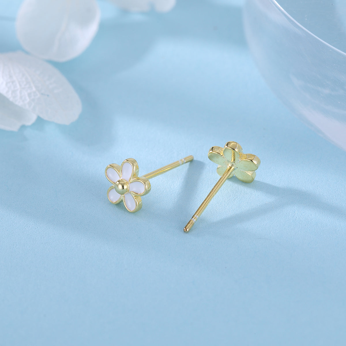 SLUYNZ 925 Sterling Silver Cute Flowers Studs Earrings for Women Teen Girls Small Daisy Studs Earrings for Spring Summer