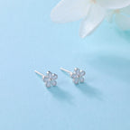 SLUYNZ 925 Sterling Silver Cute Flowers Studs Earrings for Women Teen Girls Small Daisy Studs Earrings for Spring Summer