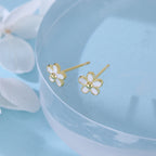 SLUYNZ 925 Sterling Silver Cute Flowers Studs Earrings for Women Teen Girls Small Daisy Studs Earrings for Spring Summer