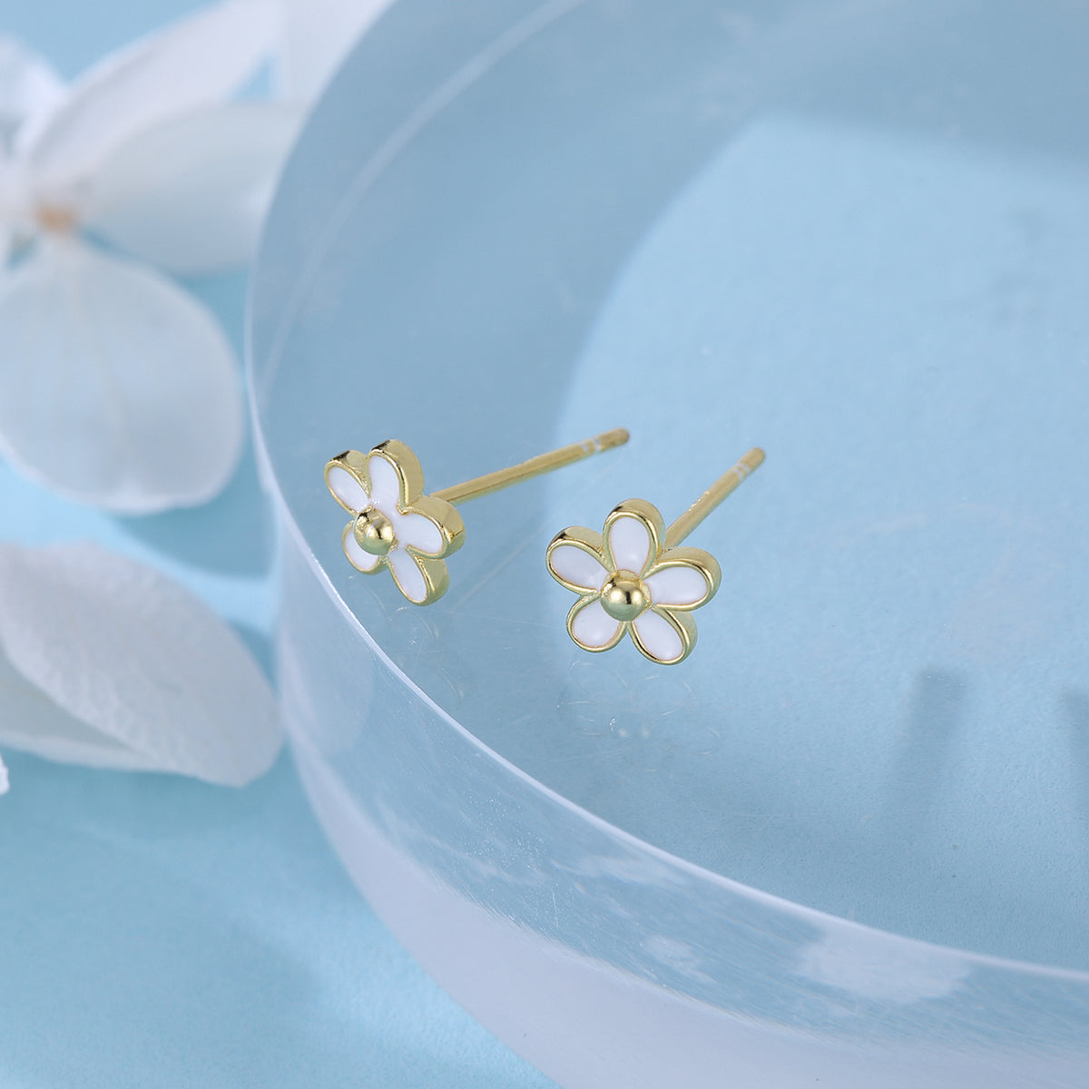 SLUYNZ 925 Sterling Silver Cute Flowers Studs Earrings for Women Teen Girls Small Daisy Studs Earrings for Spring Summer
