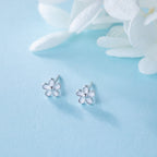 SLUYNZ 925 Sterling Silver Cute Flowers Studs Earrings for Women Teen Girls Small Daisy Studs Earrings for Spring Summer
