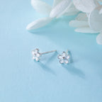 SLUYNZ 925 Sterling Silver Cute Flowers Studs Earrings for Women Teen Girls Small Daisy Studs Earrings for Spring Summer