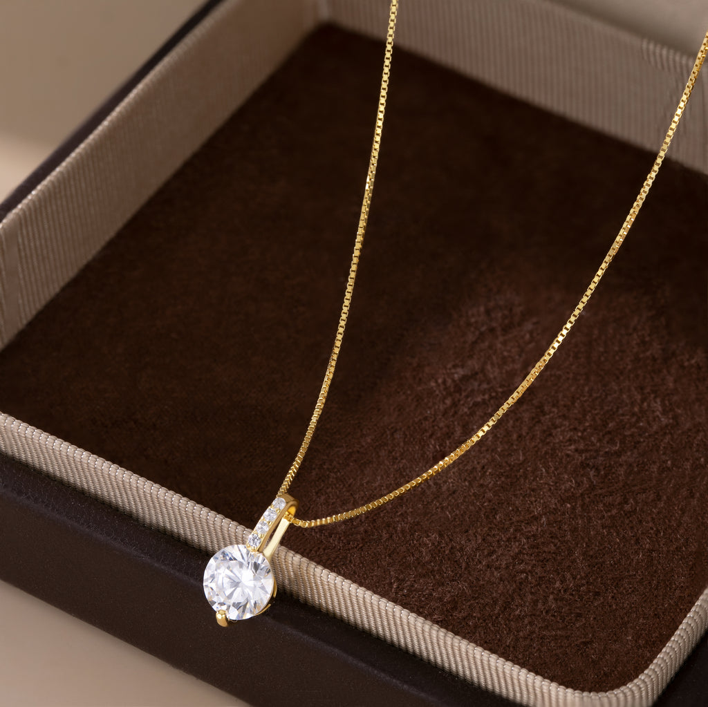 SLUYNZ 925 Sterling Silver Cubic Zirconia Choker Necklace Chain for Women Teens Girls Sparkly CZ Pendant Necklace