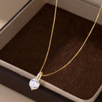 SLUYNZ 925 Sterling Silver Cubic Zirconia Choker Necklace Chain for Women Teens Girls Sparkly CZ Pendant Necklace