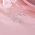 SLUYNZ 925 Sterling Silver Heart Studs Earrings for Women Teens Unique Sweet Love Heart Post Studs Earrings
