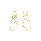 SLUYNZ 925 Sterling Silver Heart Studs Earrings for Women Teens Unique Sweet Love Heart Post Studs Earrings