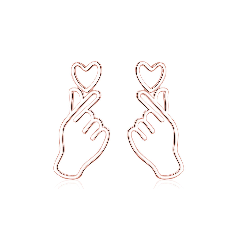 SLUYNZ 925 Sterling Silver Heart Studs Earrings for Women Teens Unique Sweet Love Heart Post Studs Earrings