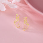 SLUYNZ 925 Sterling Silver Heart Studs Earrings for Women Teens Unique Sweet Love Heart Post Studs Earrings