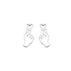 SLUYNZ 925 Sterling Silver Heart Studs Earrings for Women Teens Unique Sweet Love Heart Post Studs Earrings
