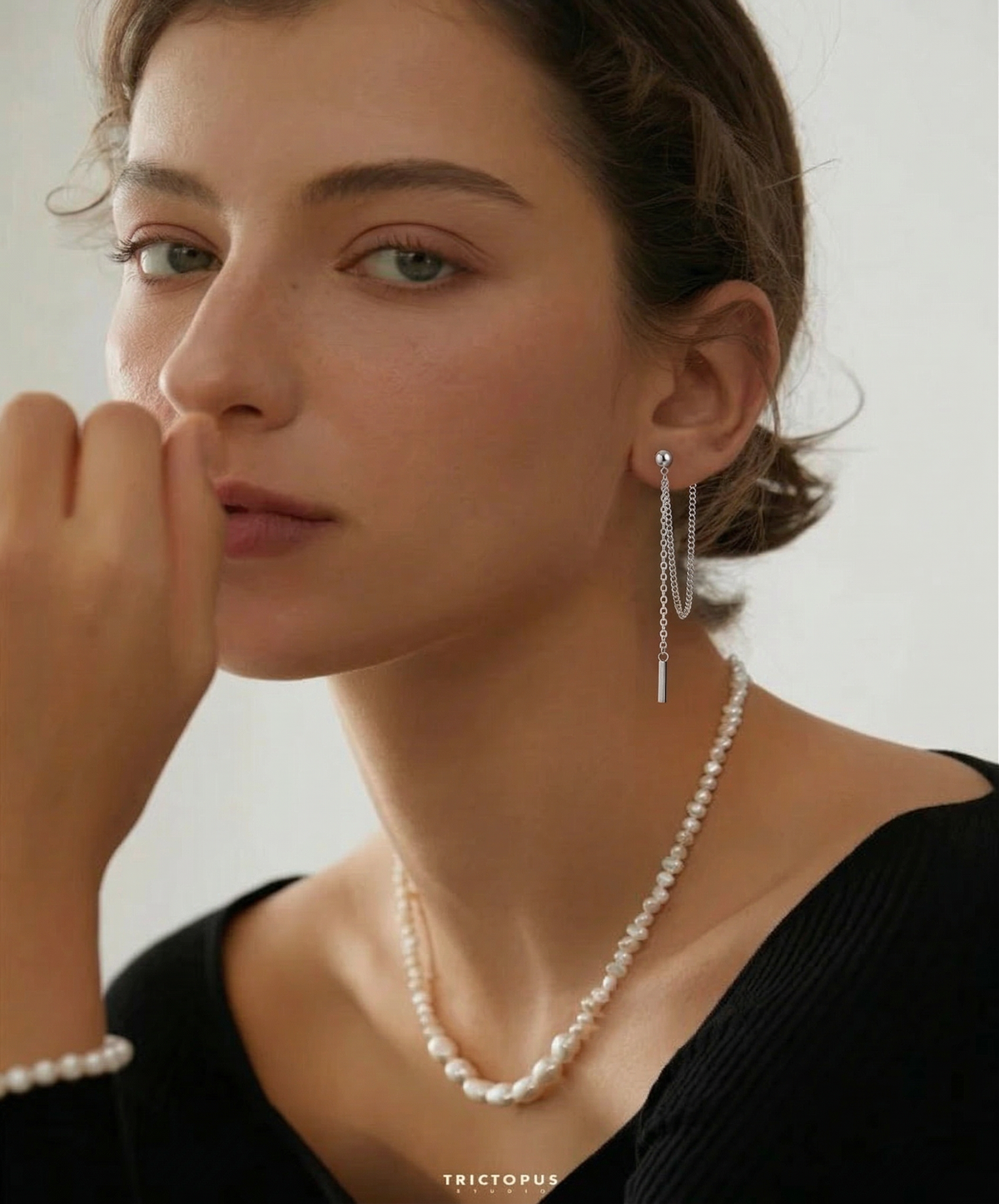 SLUYNZ 925 Sterling Silver Dangle Earrings Chain for Women Teen Bar Dangle Earrings Threader Earrings