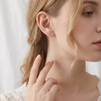 SLUYNZ Solid 925 Sterling Silver Leaf Dangle Earrings Chain for Women Teens Leaf Drop Earrings Threader Tassel