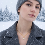 SLUYNZ 925 Sterling Silver Sparkling CZ Snowflake Necklace Pendant for Women Teens Girls Winter Snowflake Chain Necklace Choker Christmas Gifts